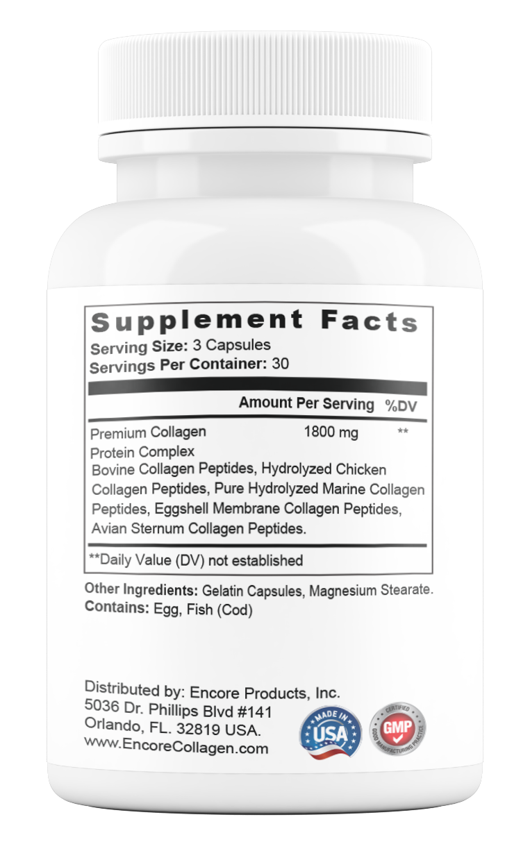 Encore Collagen Complex Supplement Facts